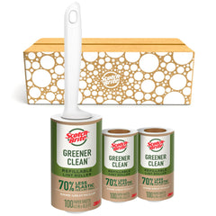 Scotch-Brite Greener Clean Lint Roller Reusable Lint Rollers for Clothes Furniture and Pet Hair Tidy Up Fabrics with a More Sustainable Fuzz Remover 1 Roller 2 Refills