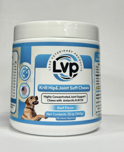Pet Hip & Joint Supplements - Krill Oil and Glucosamine for Dogs Soft Chews Joint Supplement for Dogs with Krill OilGlucosamine Chondroitin MSM Turmeric Anti Inflammatory Mobility (Beef 90ct)